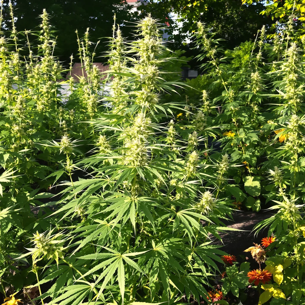 Quantum Kush 25% indica / 75% sativa — flor con tricomas visibles