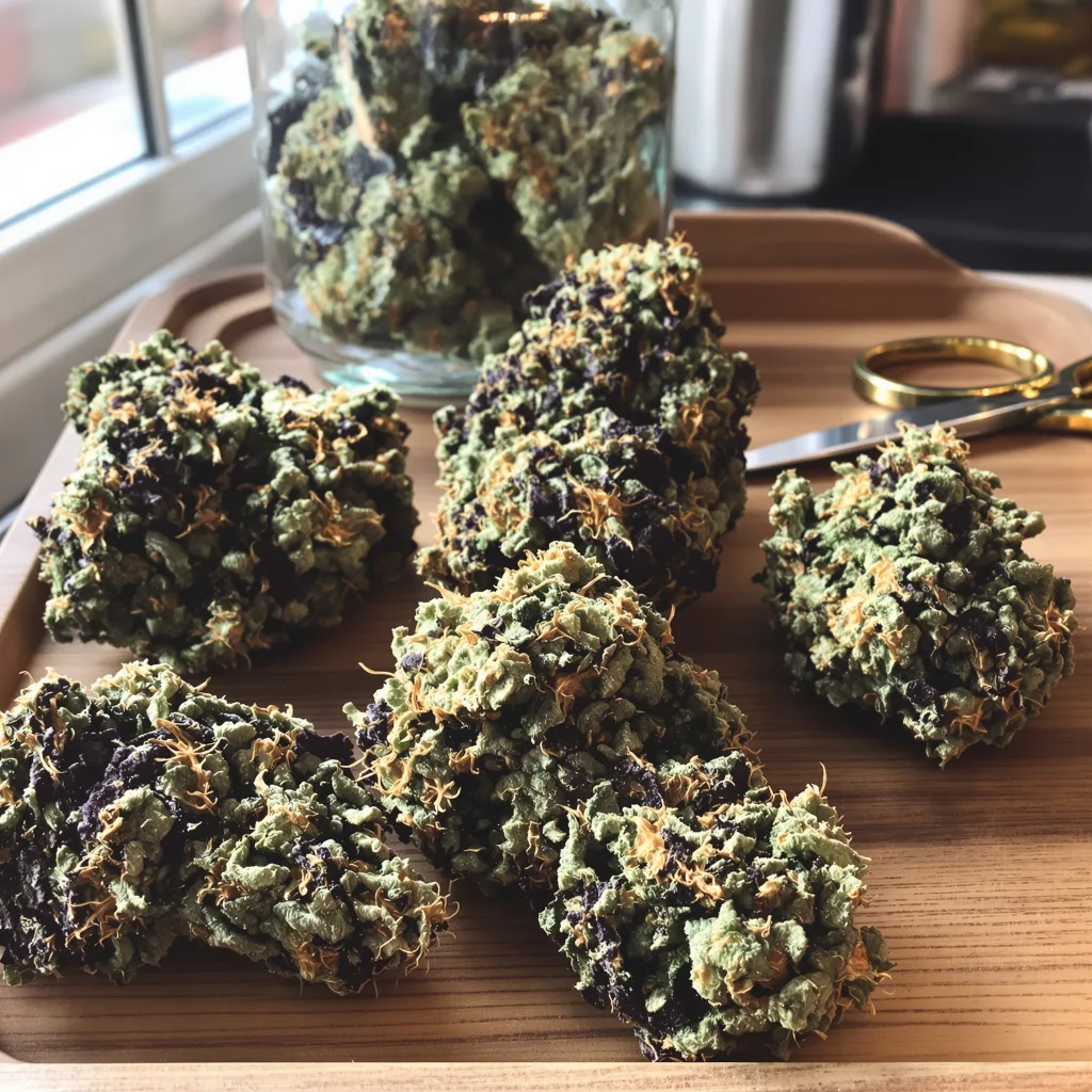 Querkle 80% indica / 50% sativa — flor con tricomas visibles
