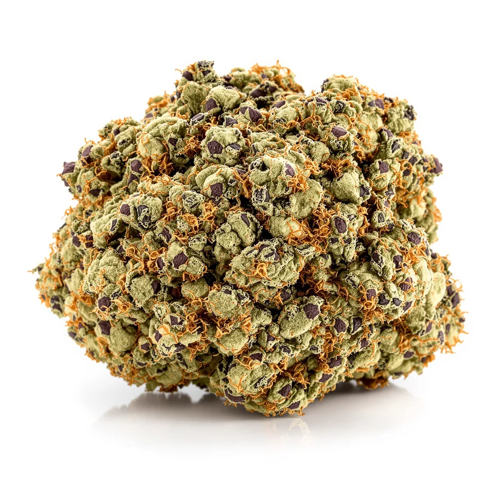 Queso 67% indica / 33% sativa — flor con tricomas visibles