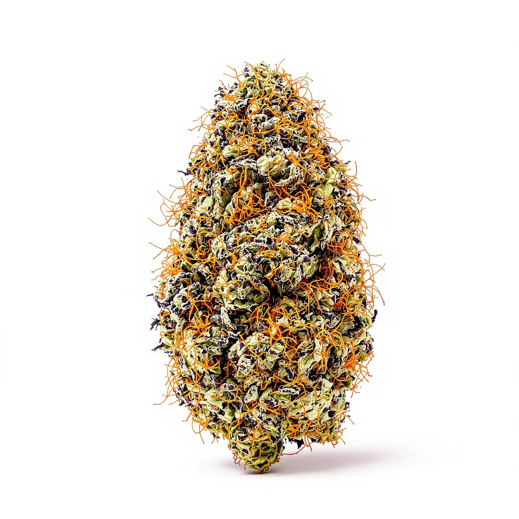 Qush 87% indica / 13% sativa — flor con tricomas visibles