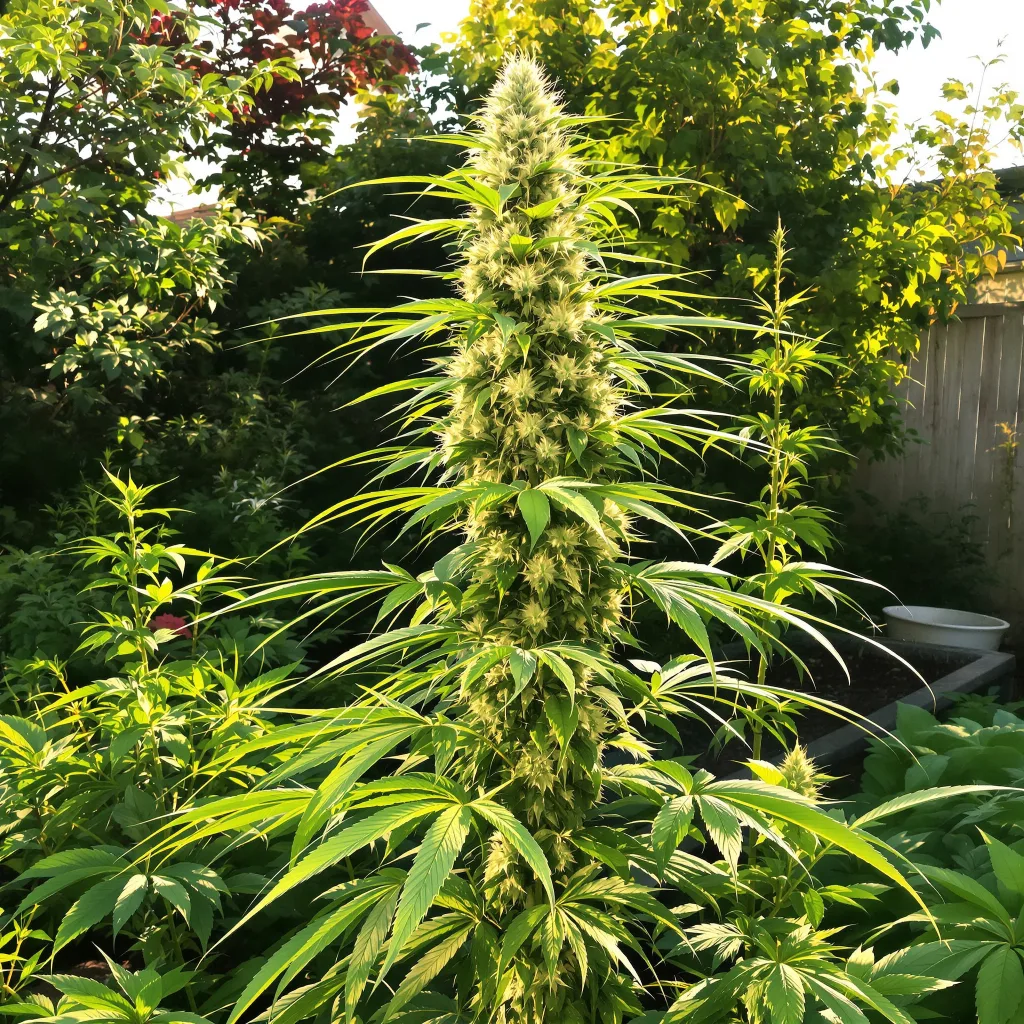 Rainbow 30% indica / 70% sativa — flor con tricomas visibles