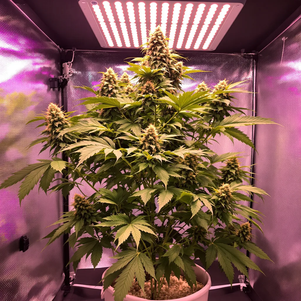 Planta de cannabis Rainbow Jones en fase de floración — 60-100 cm autofloración