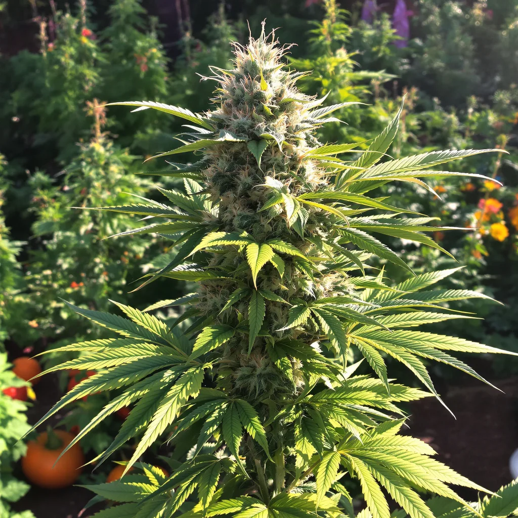 Raisinberry 87% indica / 13% sativa — flor con tricomas visibles