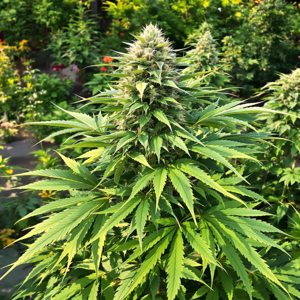 Raisinberry 87% indica / 13% sativa — flor con tricomas visibles