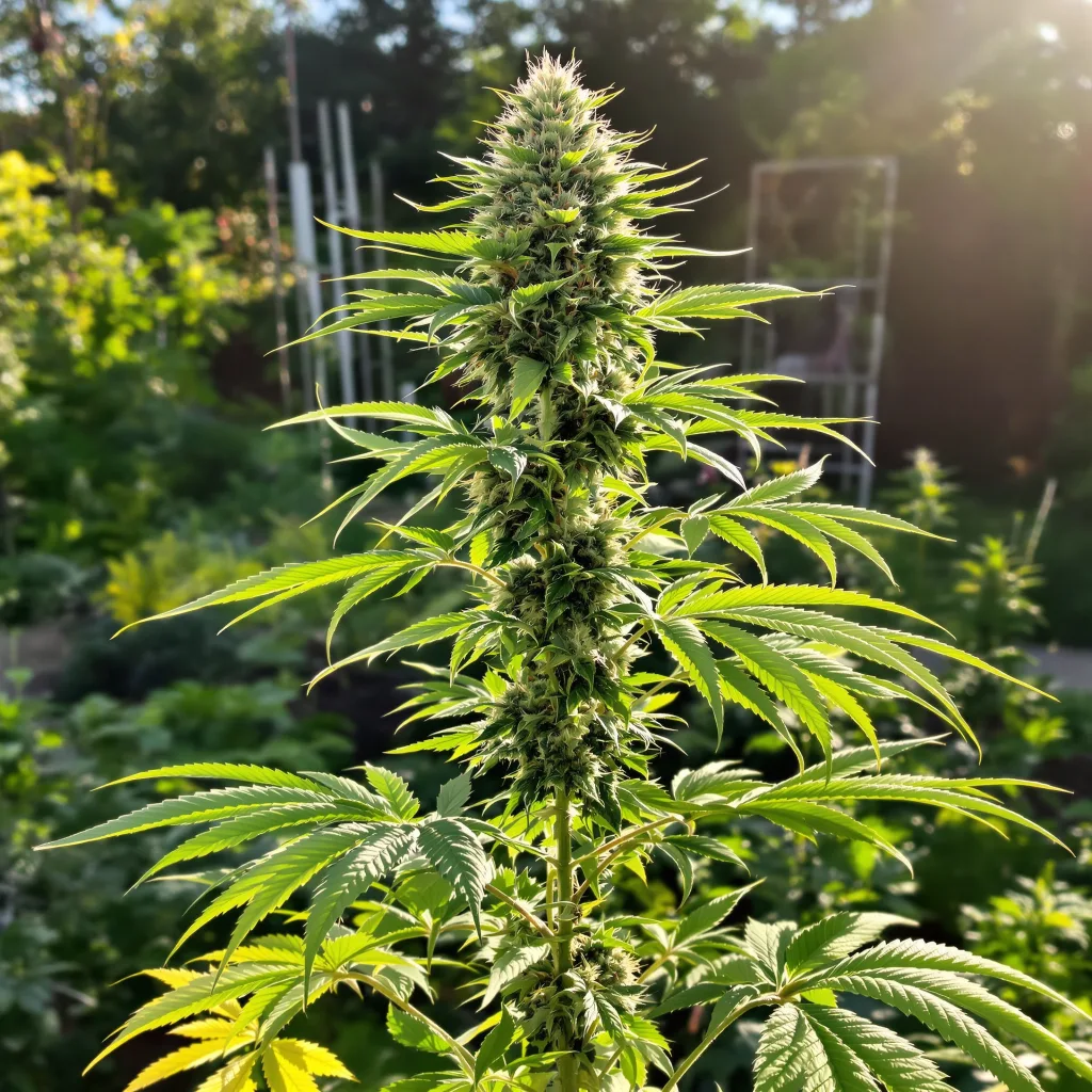 Raskal OG 40% indica / 60% sativa — flor con tricomas visibles