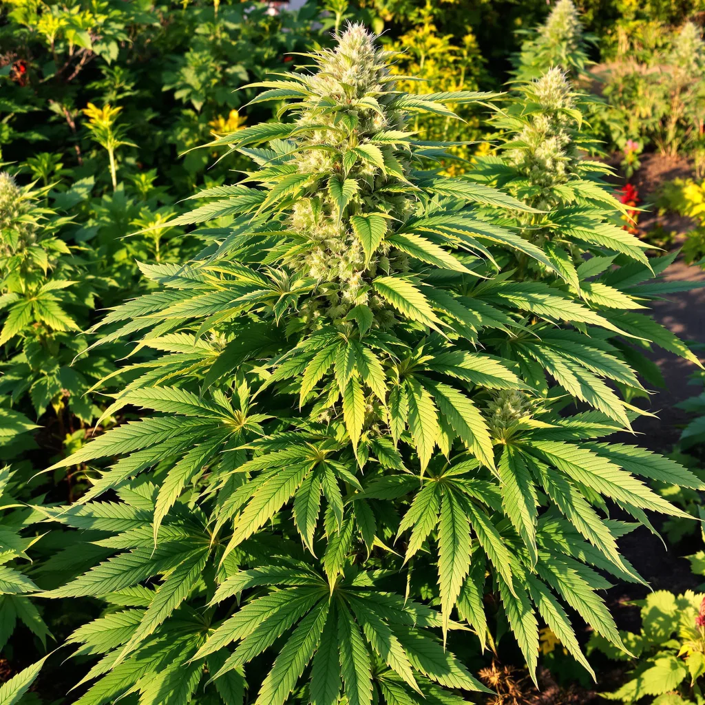 Ray Charles 72% indica / 28% sativa — flor con tricomas visibles