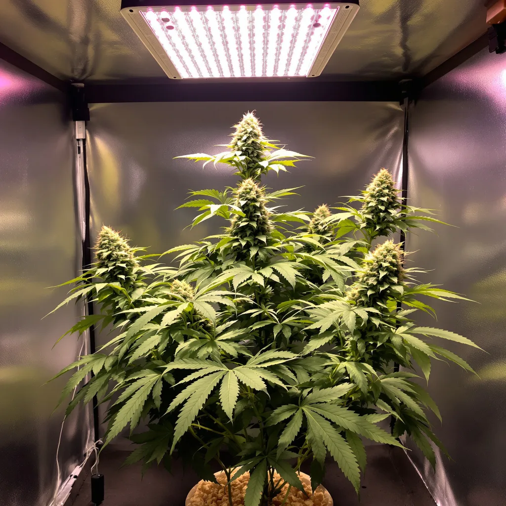 Planta de cannabis Reclining Buddha en fase de floración — 60-100 cm autofloración