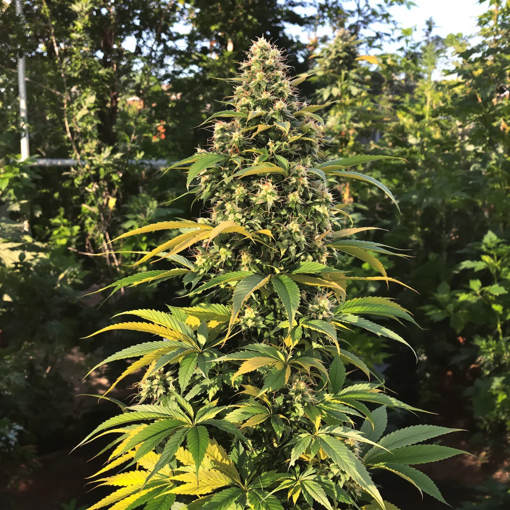 Recon 60% indica / 40% sativa — flor con tricomas visibles