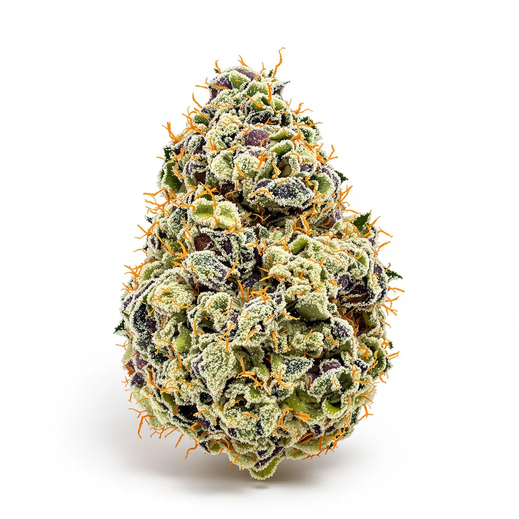 Recon 60% indica / 40% sativa — flor con tricomas visibles