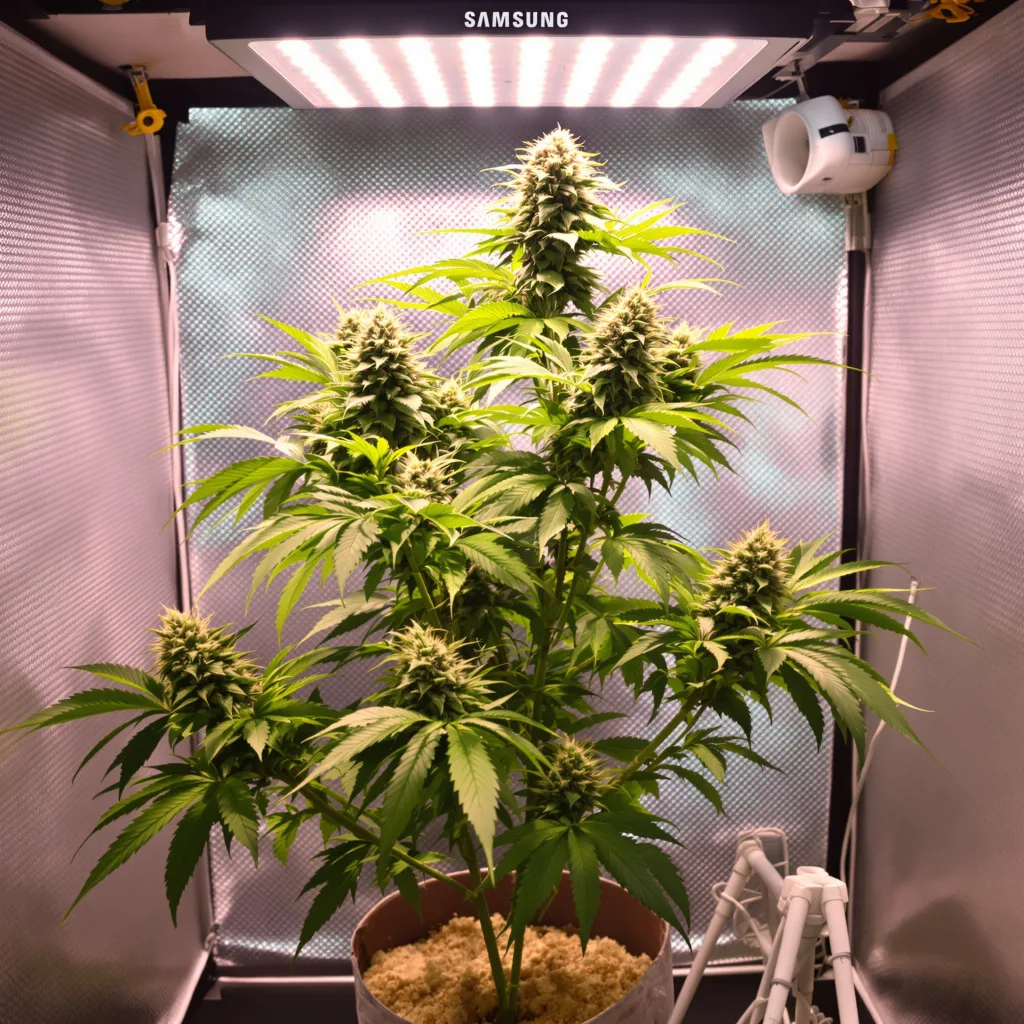 Planta de cannabis Red Dwarf en fase de floración — 90-130 cm feminizada