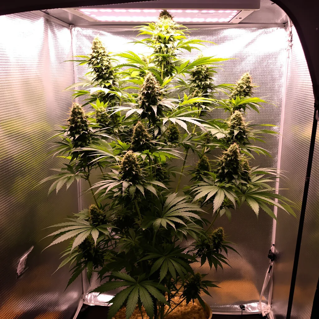 Planta de cannabis Red Headed Stranger en fase de floración — 150-200 cm feminizada