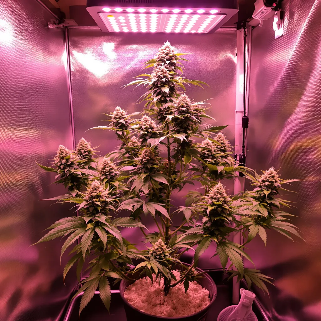 Planta de cannabis Red Widow en fase de floración — 60-100 cm autofloración