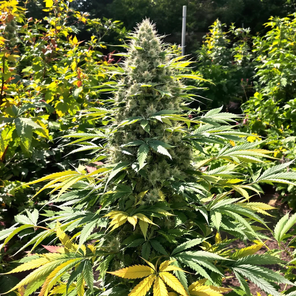 Reign Man 51% indica / 49% sativa — flor con tricomas visibles