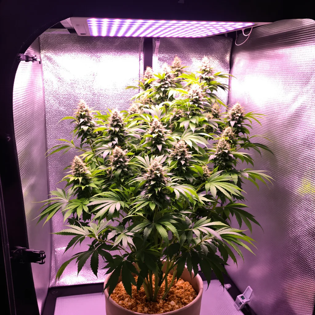 Planta de cannabis Remedy en fase de floración — 60-100 cm autofloración