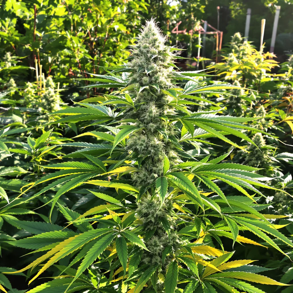 Remedy CBD 50% indica / 50% sativa — flor con tricomas visibles