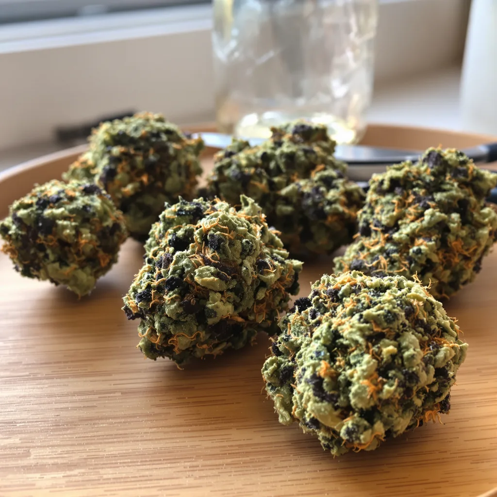 Remo Chemo 88% indica / 12% sativa — flor con tricomas visibles