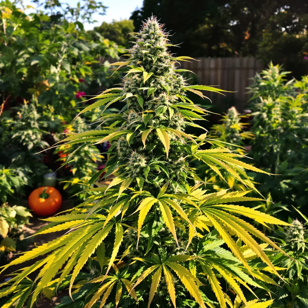 Rene Mist 41% indica / 59% sativa — flor con tricomas visibles