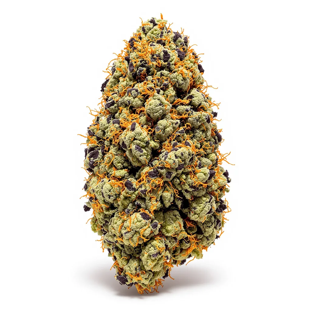 Reserve L.A.K. Federal 77% indica / 23% sativa — flor con tricomas visibles