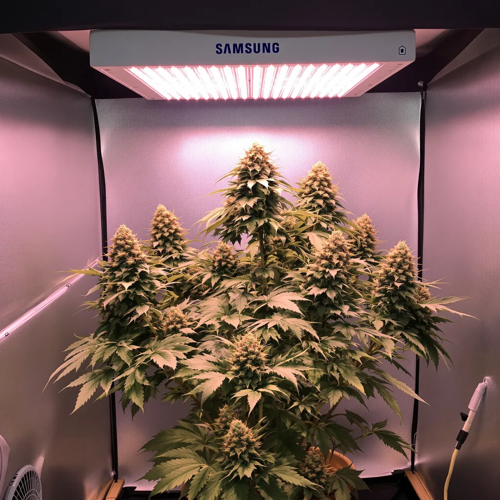 Planta de cannabis Ripped Bubba en fase de floración — 60-100 cm autofloración