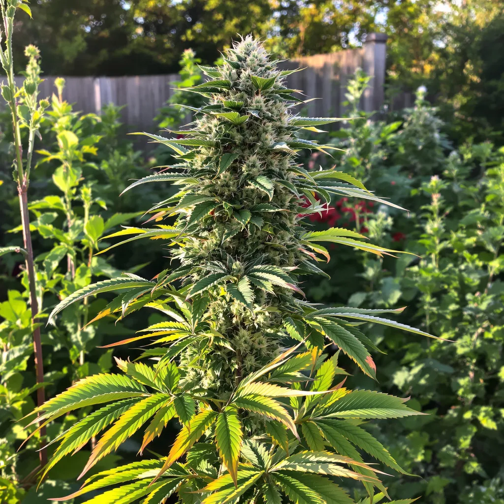 Ripped Bubba 50% indica / 40% sativa — flor con tricomas visibles