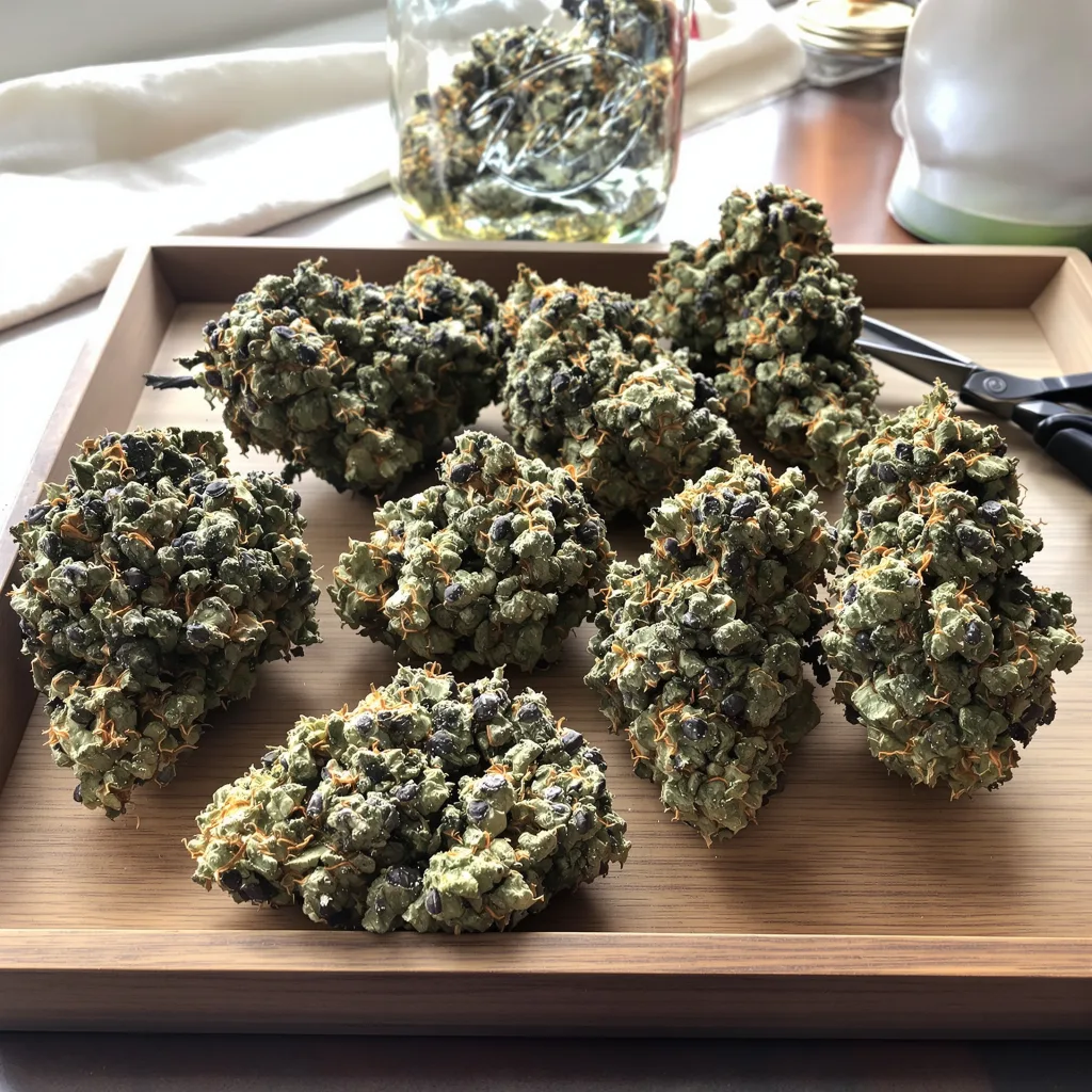 Rob Ford Kush 70% indica / 30% sativa — flor con tricomas visibles