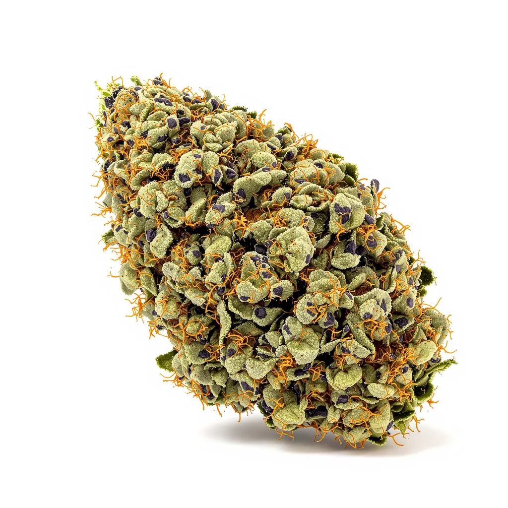 Rob Ford Kush 70% indica / 30% sativa — flor con tricomas visibles