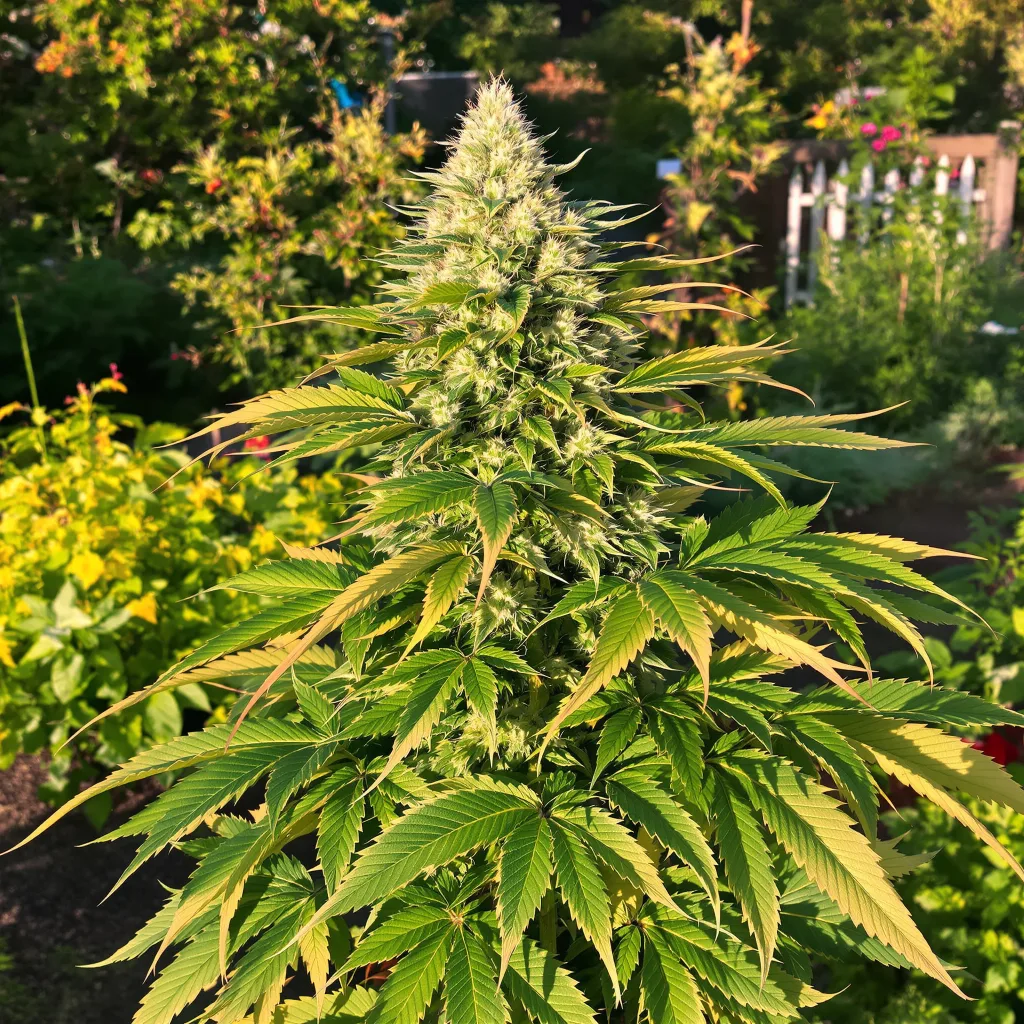Rockbud 77% indica / 23% sativa — flor con tricomas visibles