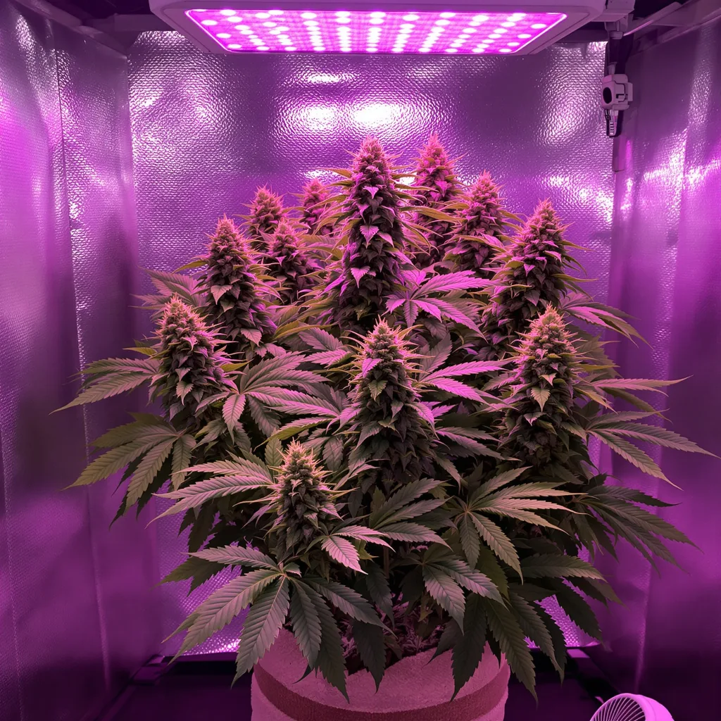 Planta de cannabis Rockstar Kush en fase de floración — 90-130 cm feminizada