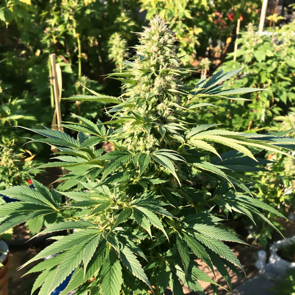Rockstar Kush 88% indica / 12% sativa — flor con tricomas visibles