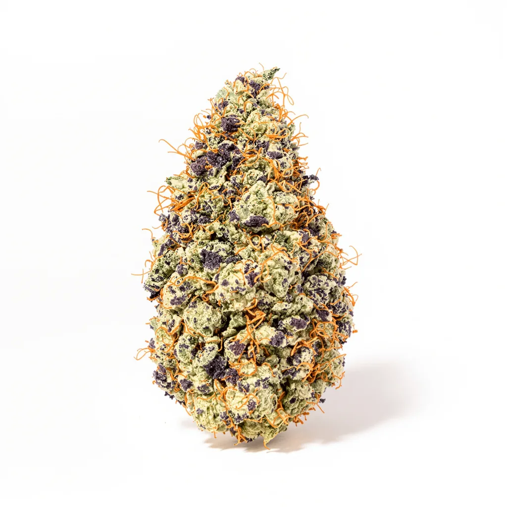 Rockstar Kush 88% indica / 12% sativa — flor con tricomas visibles