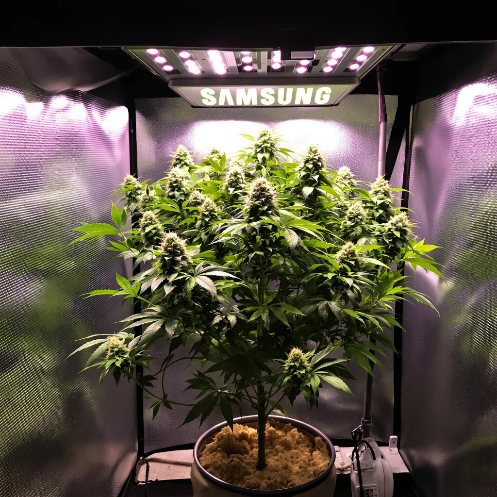 Planta de cannabis Rocky Mountain Blueberry en fase de floración — 90-130 cm feminizada