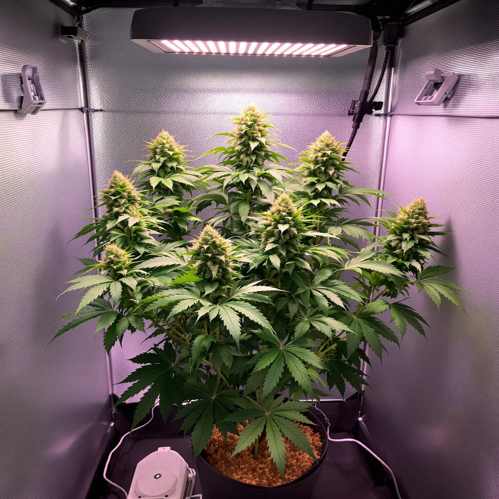 Planta de cannabis Rose Bud en fase de floración — 90-130 cm feminizada