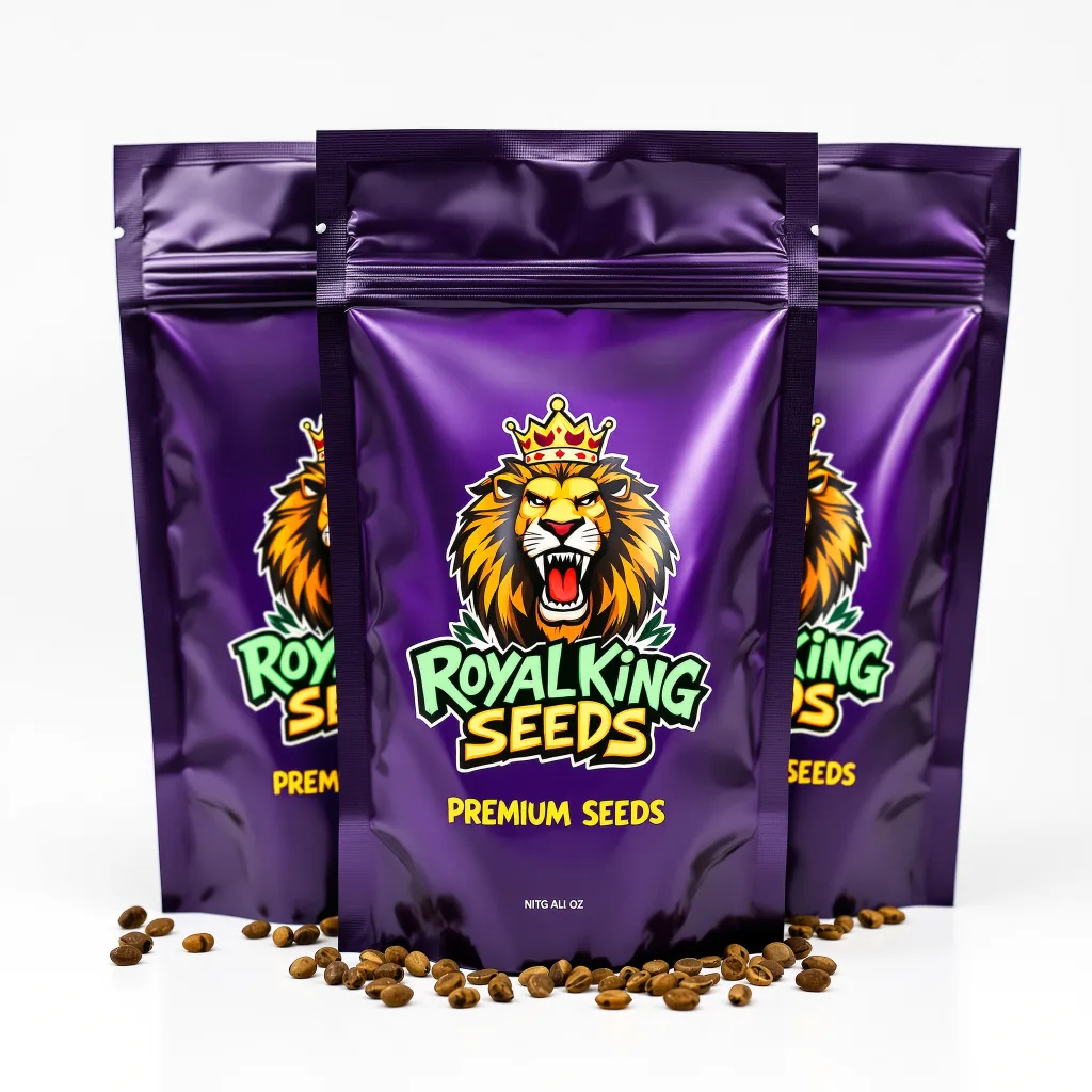 Royal Gorilla 51% indica / 49% sativa — flor con tricomas visibles