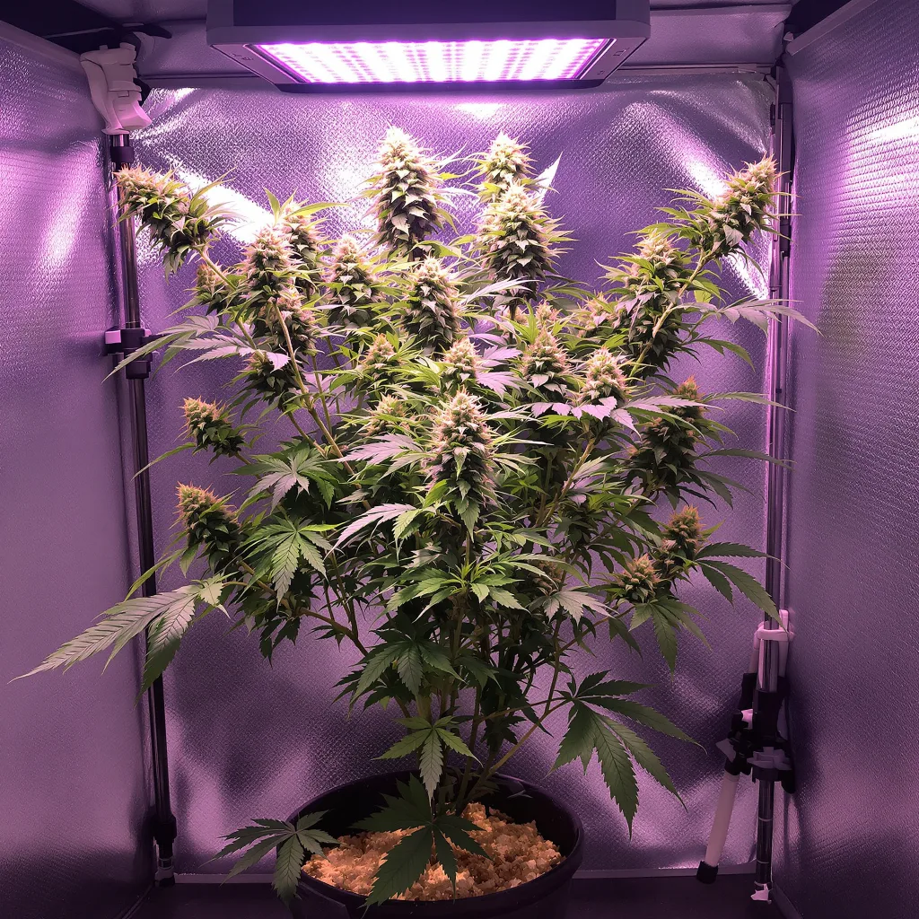 Planta de cannabis Royal Gorilla en fase de floración — 120-180 cm feminizada
