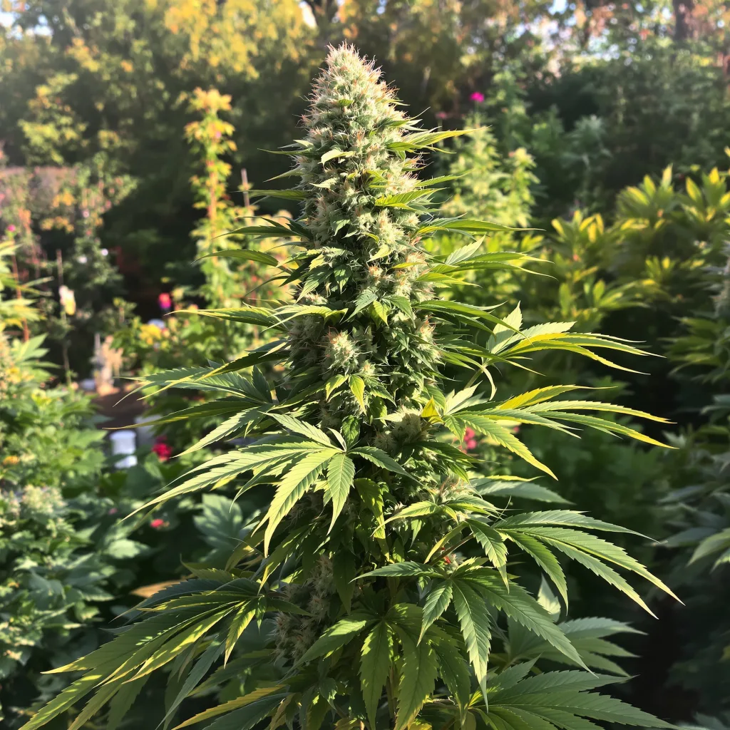 Royal Gorilla 51% indica / 49% sativa — flor con tricomas visibles