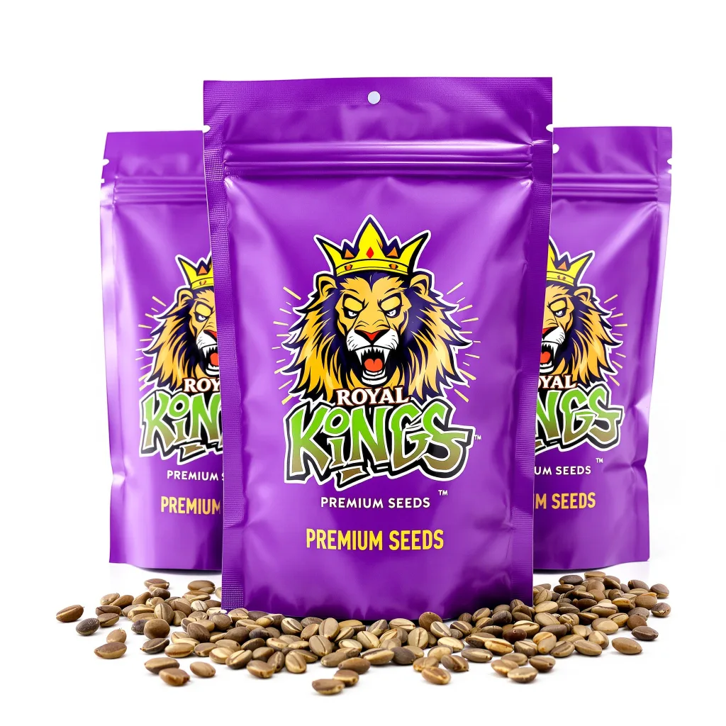 Royal Gorilla 51% indica / 49% sativa — flor con tricomas visibles