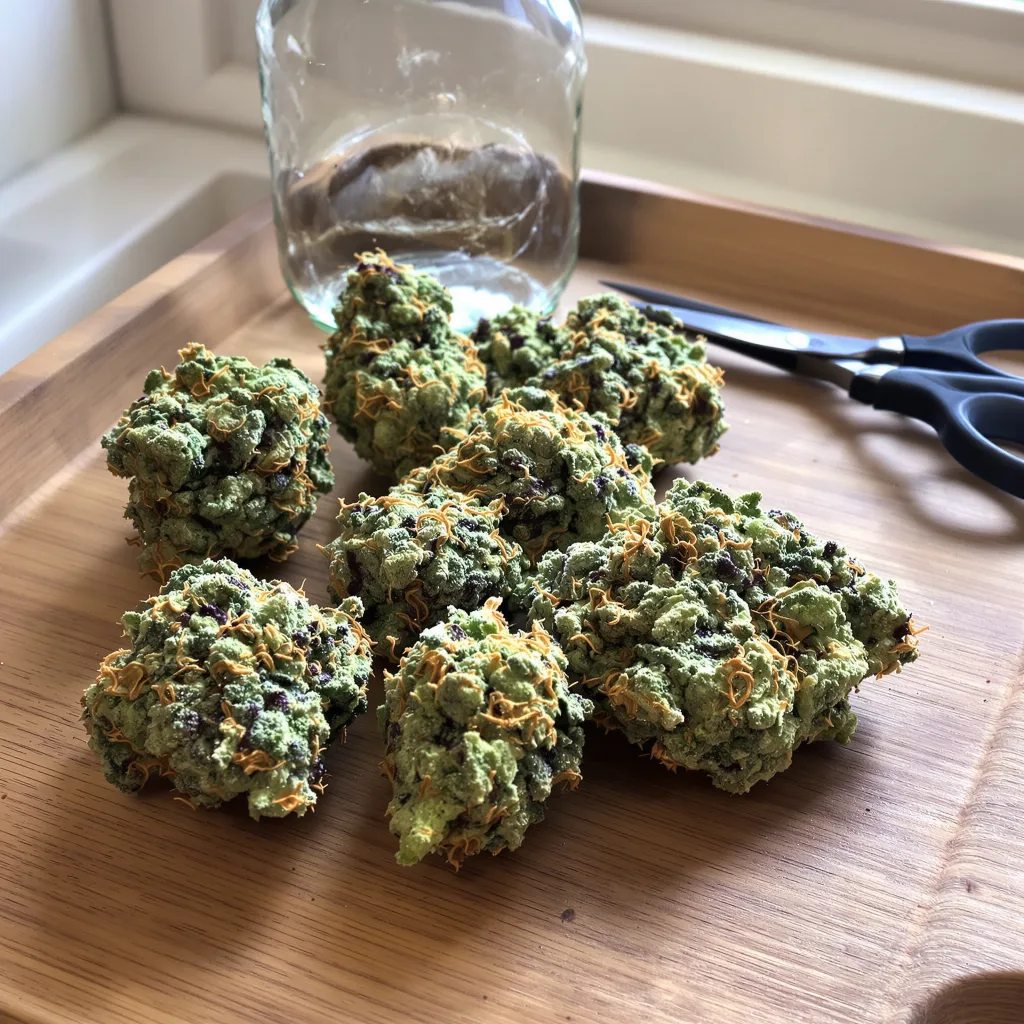Royal Highness 60% indica / 40% sativa — flor con tricomas visibles