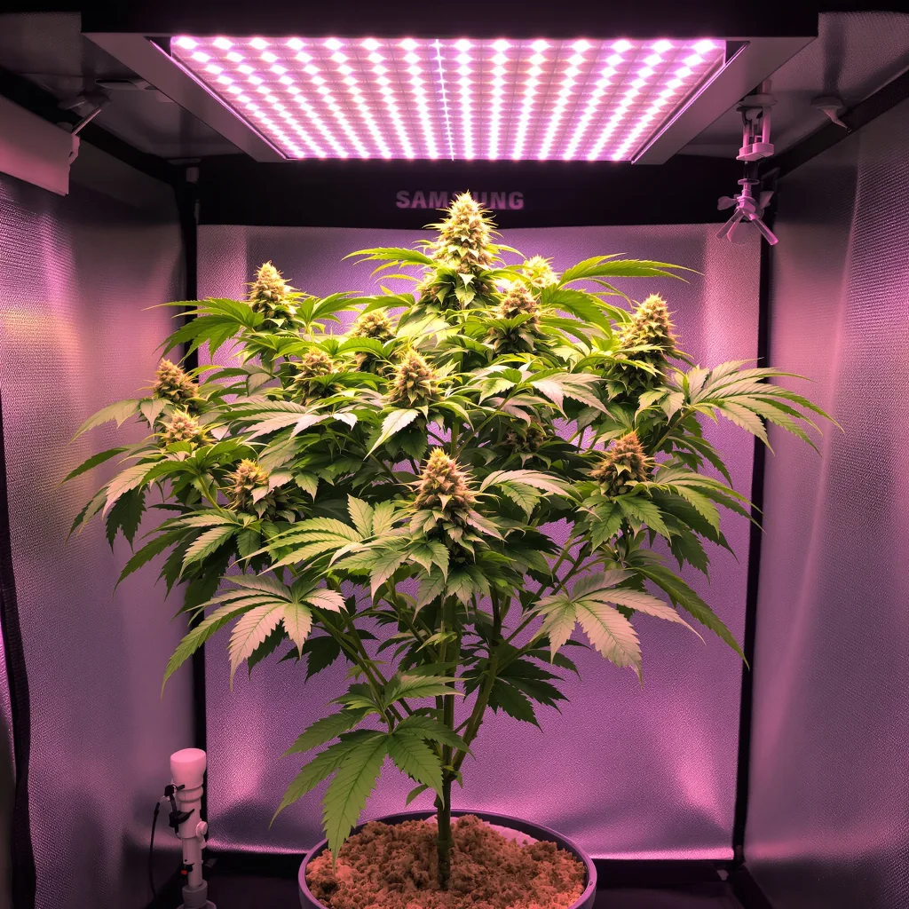Planta de cannabis Royal Kush en fase de floración — 60-100 cm autofloración