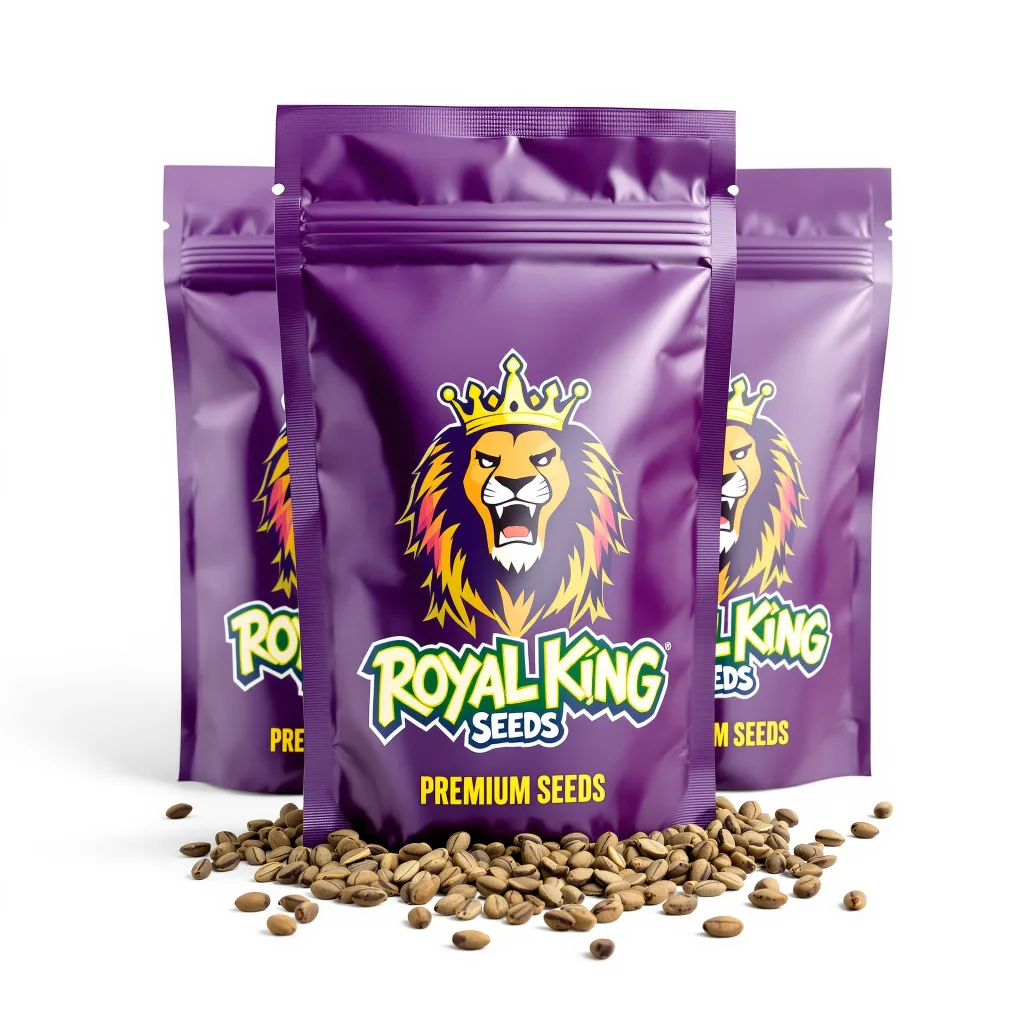 Royal Kush 70% indica / 20% sativa — flor con tricomas visibles
