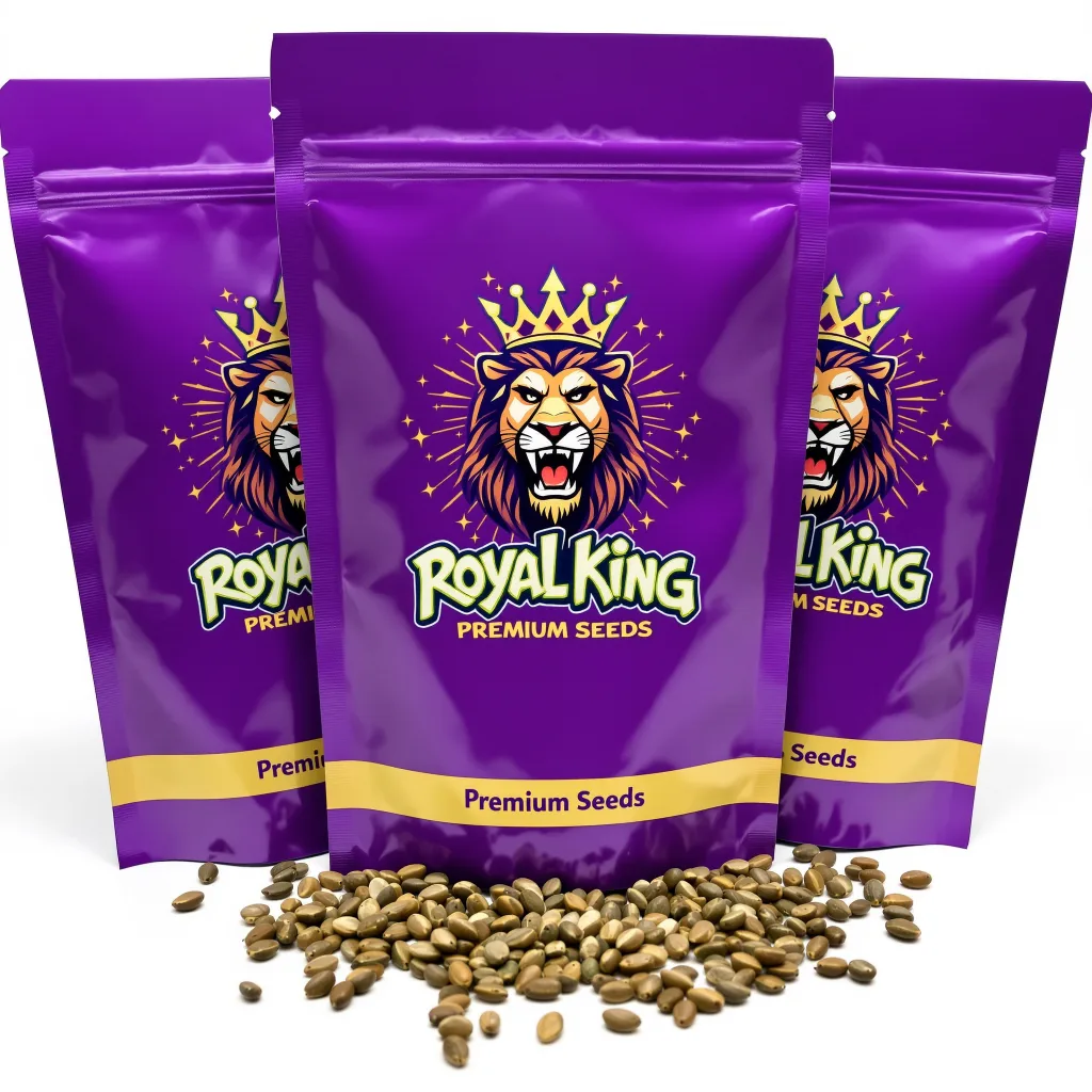 Royal Medic 25% indica / 75% sativa — flor con tricomas visibles