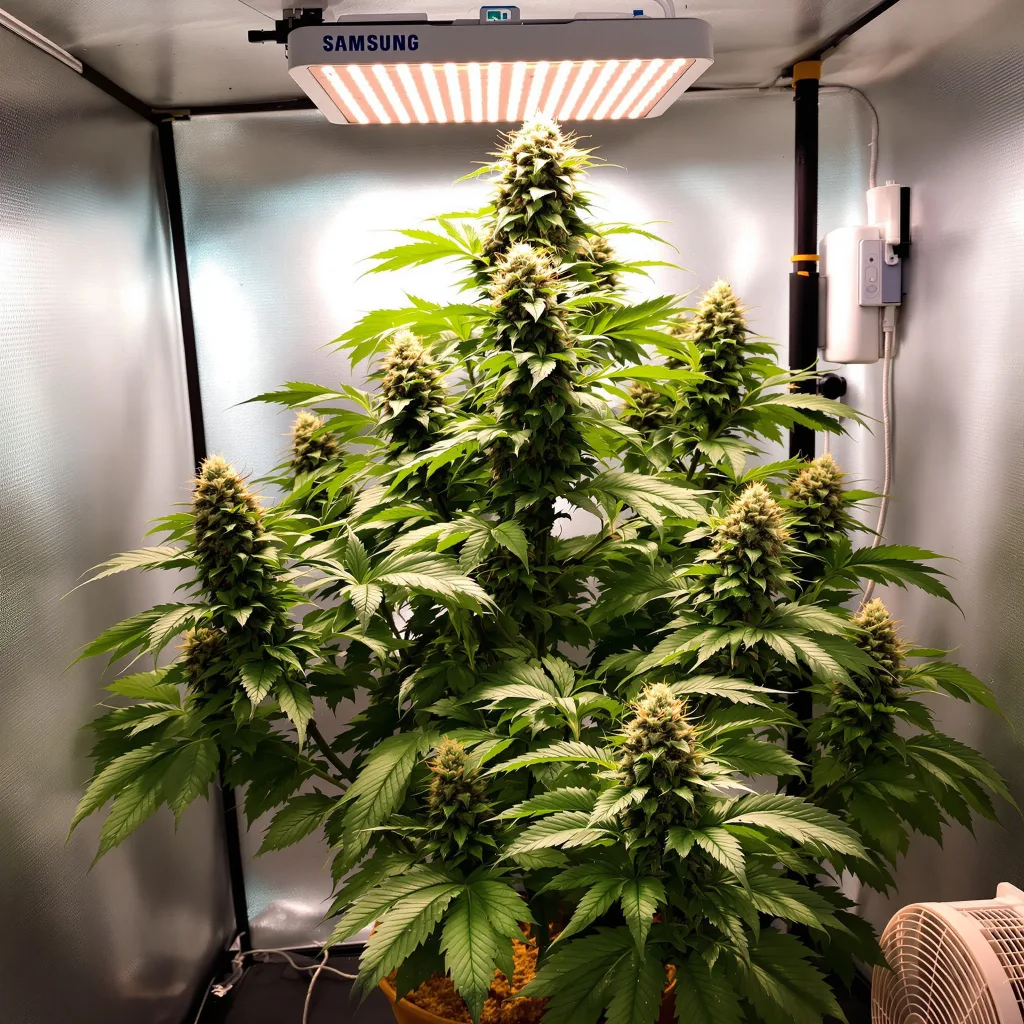 Planta de cannabis Rug Burn OG en fase de floración — 90-130 cm feminizada