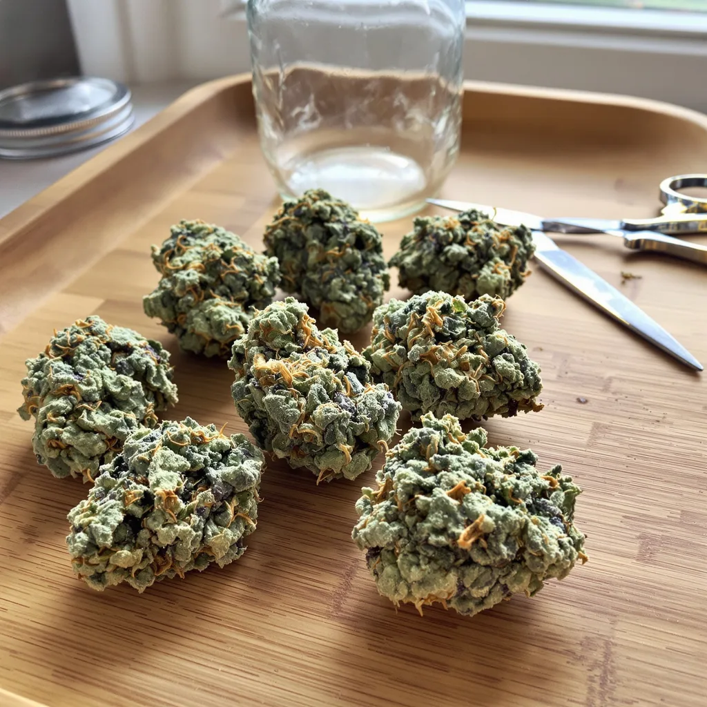 Runtz 40% indica / 60% sativa — flor con tricomas visibles