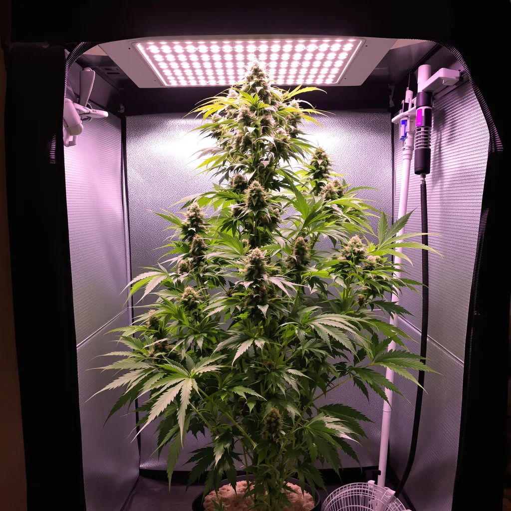 Planta de cannabis Sage N Sour en fase de floración — 60-100 cm autofloración