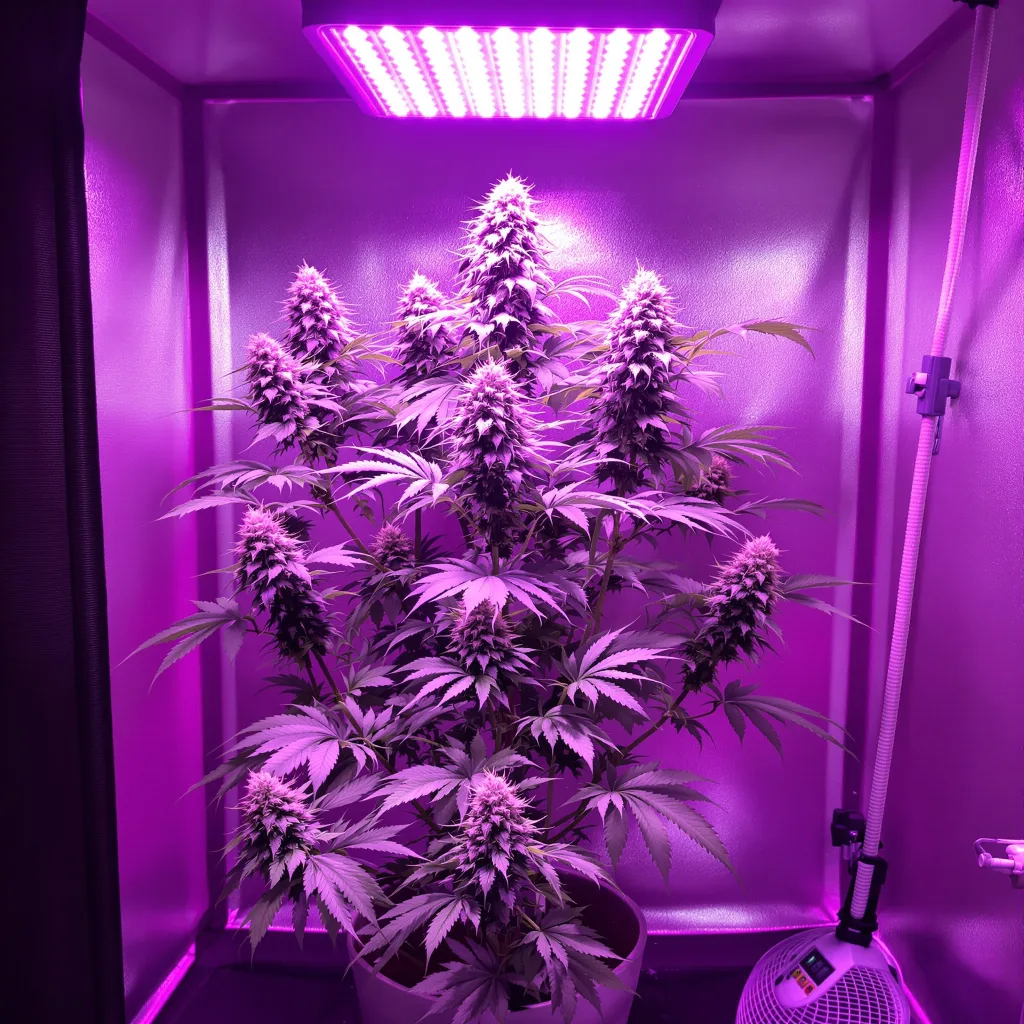 Planta de cannabis San Fernando Valley Kush en fase de floración — 90-130 cm feminizada