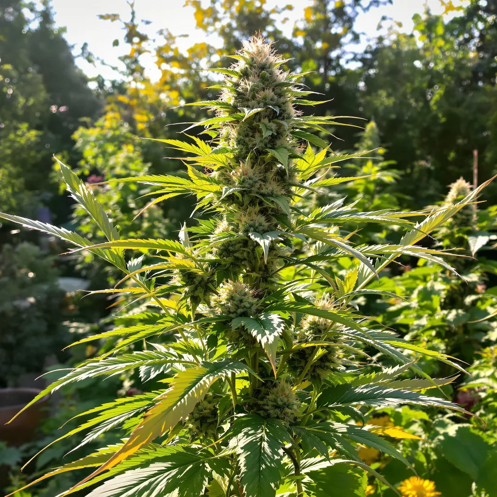 Sangria 63% indica / 37% sativa — flor con tricomas visibles