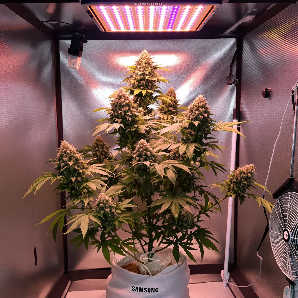 Planta de cannabis Scooby Snacks en fase de floración — 120-180 cm feminizada