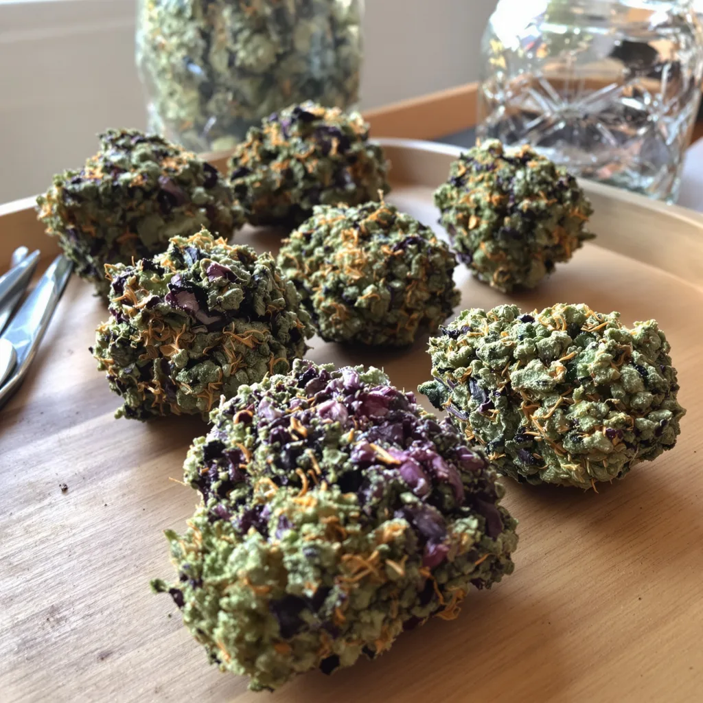 Sensi Star 75% indica / 25% sativa — flor con tricomas visibles