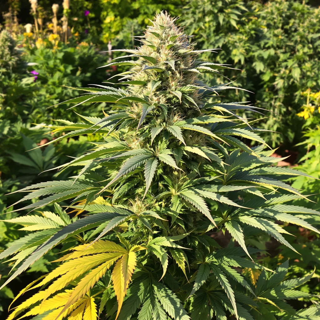 Sensi Star 75% indica / 25% sativa — flor con tricomas visibles