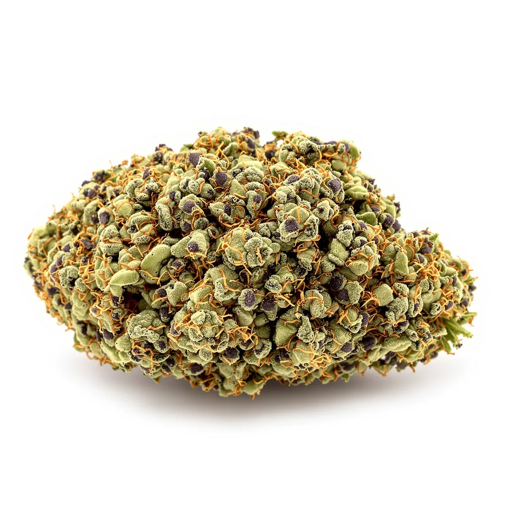 SFV OG 90% indica / 10% sativa — flor con tricomas visibles