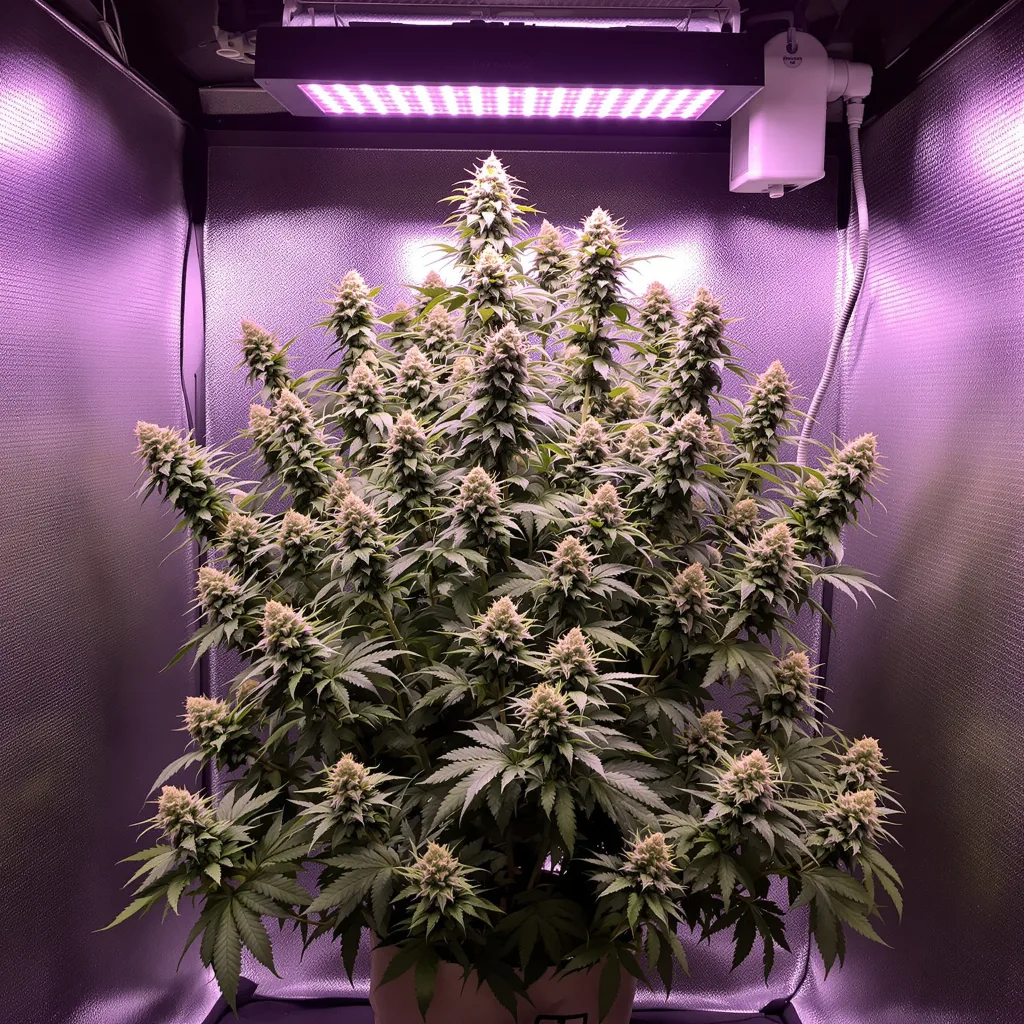 Planta de cannabis Shark Bite en fase de floración — 120-180 cm feminizada